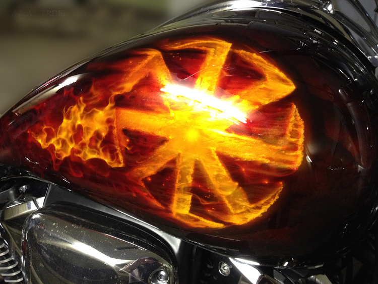 Аэрография и покраска Honda VTX 1800 