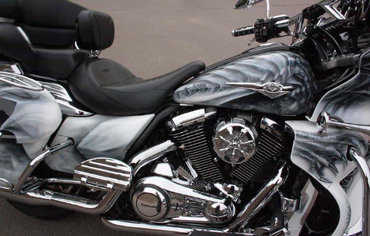 Аэрография и покраска мотоцикла Kawasaki VN 1700