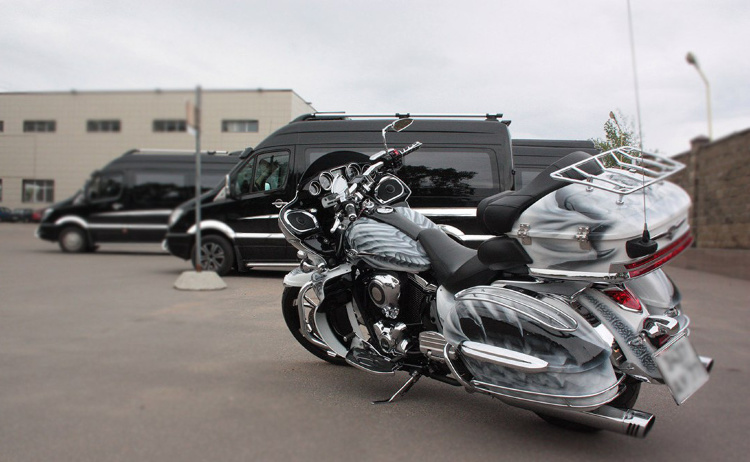 Аэрография и покраска мотоцикла Kawasaki VN 1700