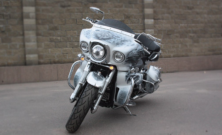 Аэрография и покраска мотоцикла Kawasaki VN 1700