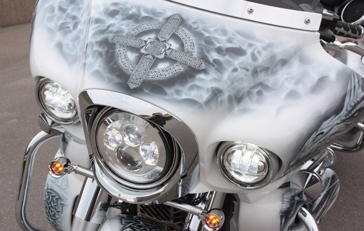 Аэрография и покраска мотоцикла Kawasaki VN 1700