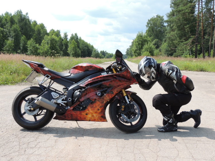 Аэрография на мотоцикл Yamaha